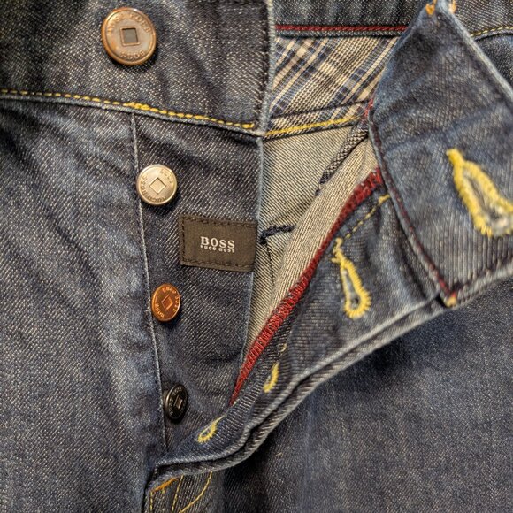 BOSS Hugo Boss Scout 1 Stretch Regular Fit Dark Blue Denim Jeans Size 34/34 - Picture 6 of 14